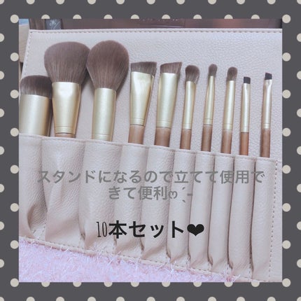 SIXPLUS X MARILYN 10本メイクアップブラシセット/SIXPLUS/メイクブラシを使ったクチコミ(3枚目)
