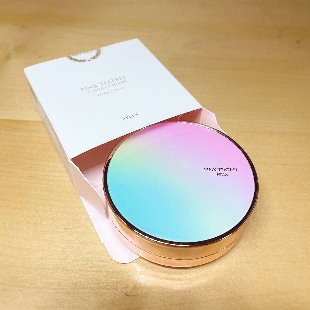 ピンクティーツリーカバークッション/APLIN/クッションファンデーションを使ったクチコミ(2枚目)