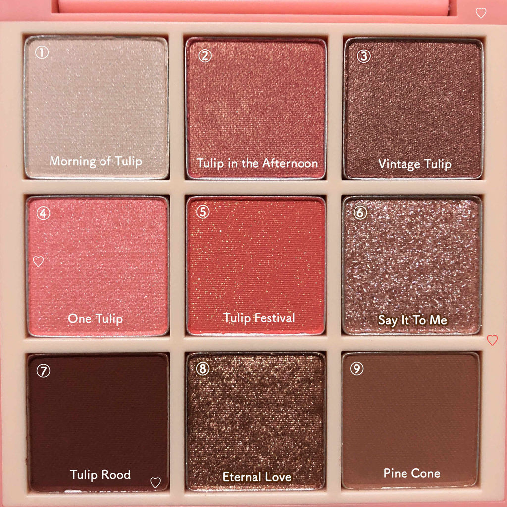 プレイカラーアイズ チューリップデー/ETUDE/アイシャドウパレットを使ったクチコミ（2枚目）