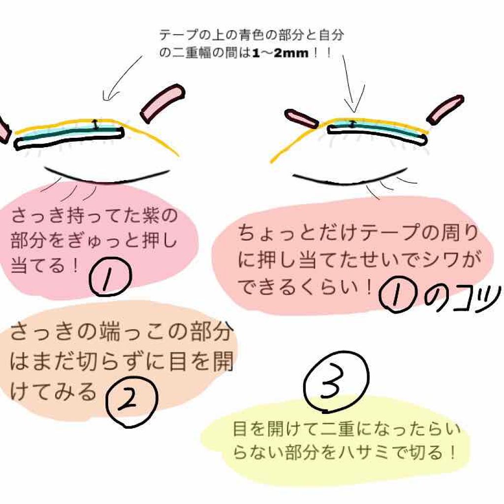 のびーるアイテープ（絆創膏タイプ、レギュラー）/DAISO/二重まぶた用アイテムを使ったクチコミ（3枚目）