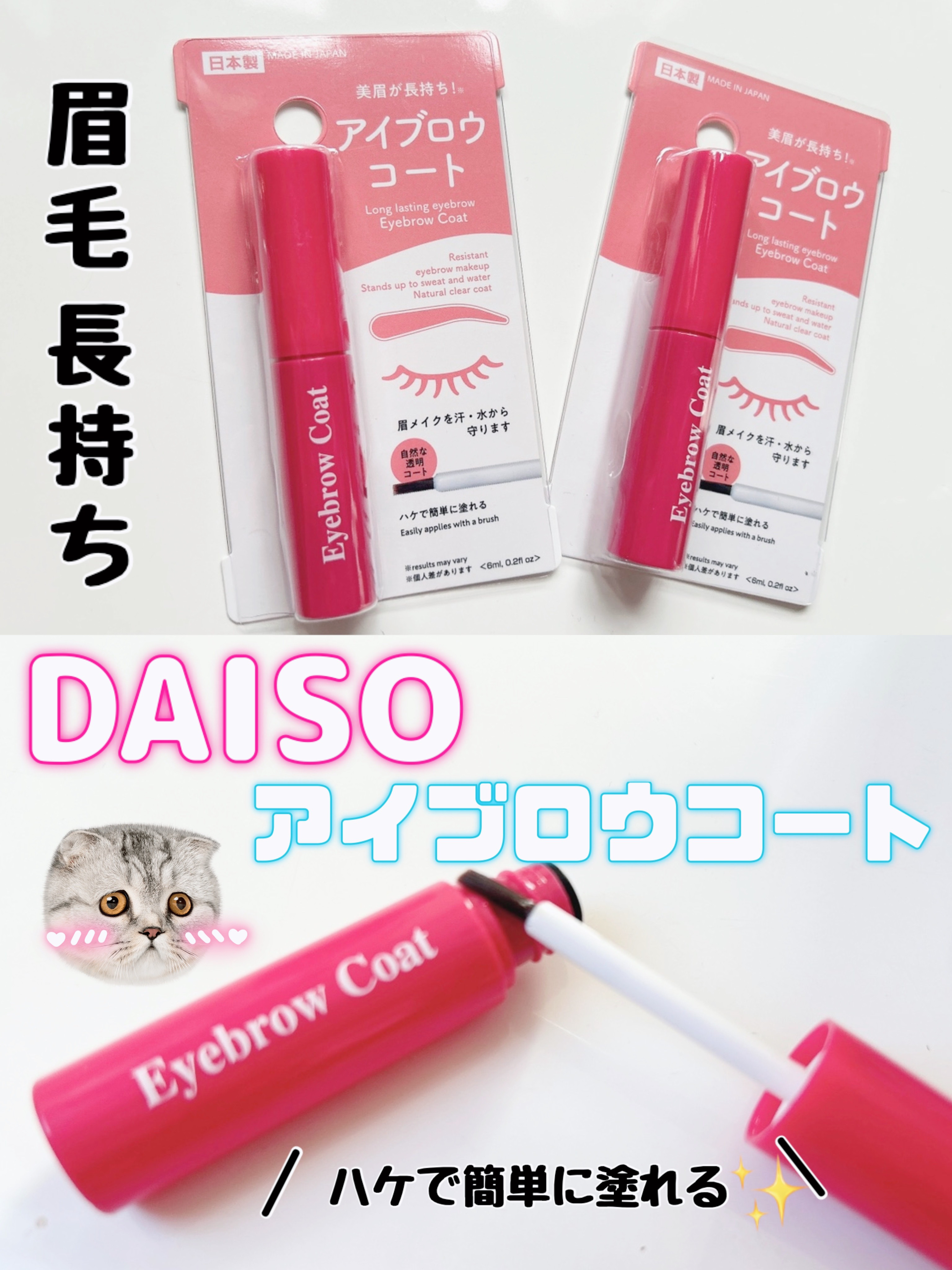 アイブロウコートDA/DAISO/アイブロウコートを使ったクチコミ（1枚目）