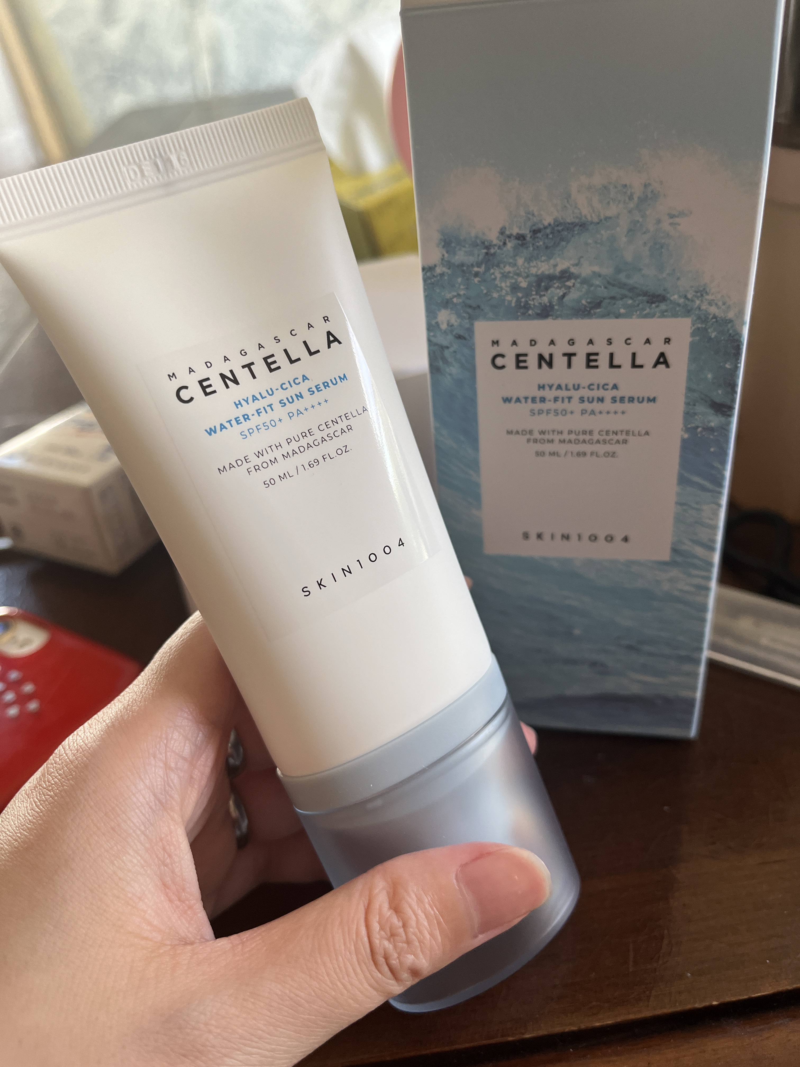 ヒアルーシカ ウォーターフィット サンセラム/SKIN1004/日焼け止めローションを使ったクチコミ（1枚目）