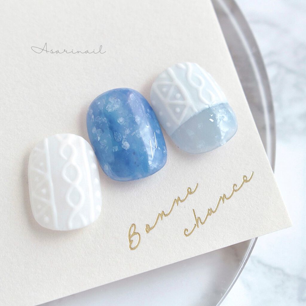 ホワイトフレークジェル/NAILTOWN/ジェルネイルを使ったクチコミ（3枚目）