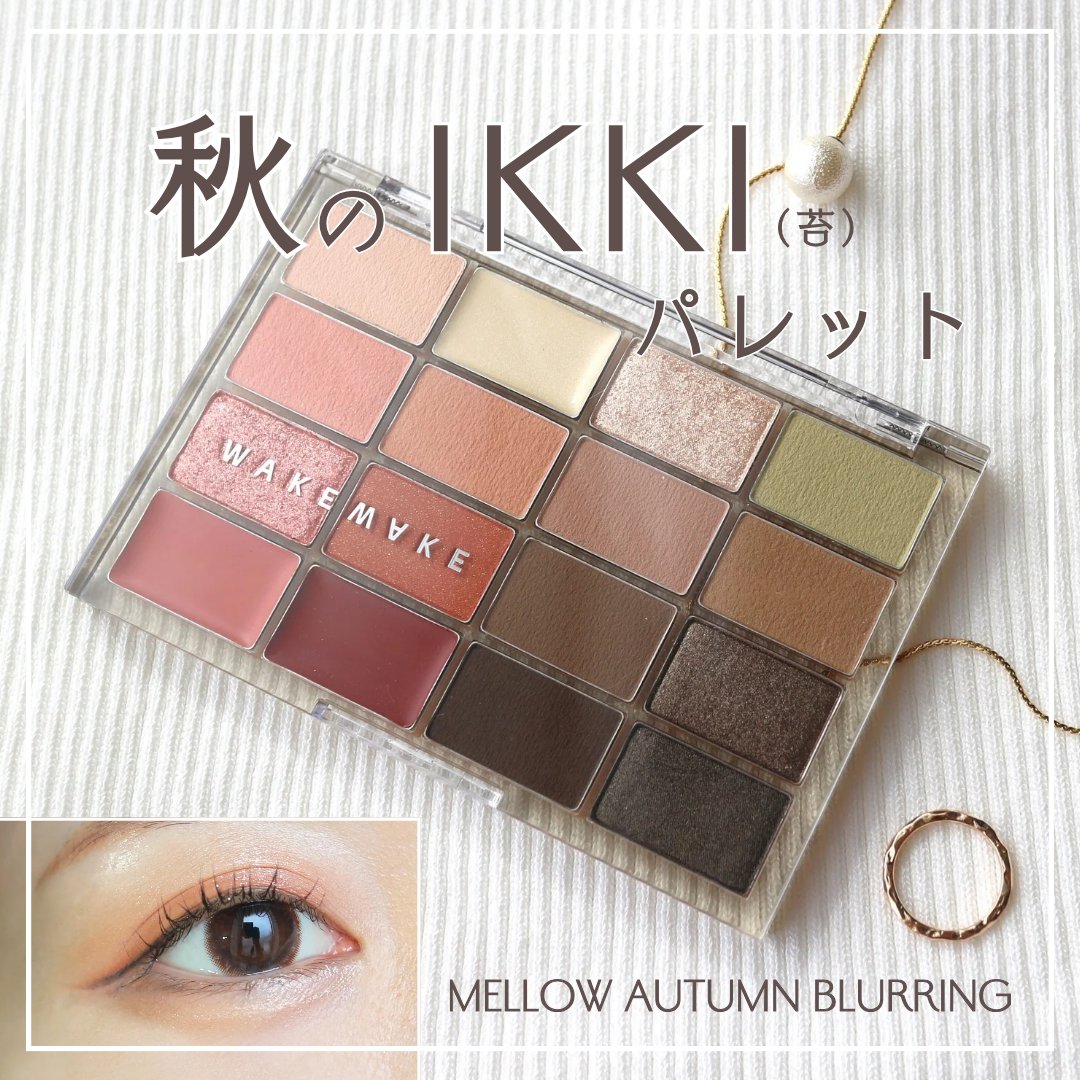 ソフトブラーリングアイパレット 22.メロウオータムブラーリング/wakemake/アイシャドウパレットを使ったクチコミ（1枚目）
