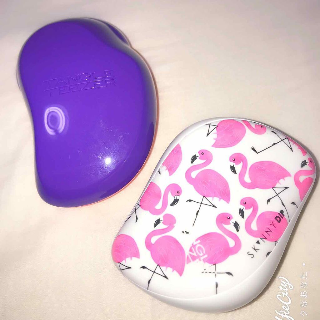 コンパクトスタイラー フラミンゴ/TANGLE TEEZER/ヘアブラシを使ったクチコミ（1枚目）