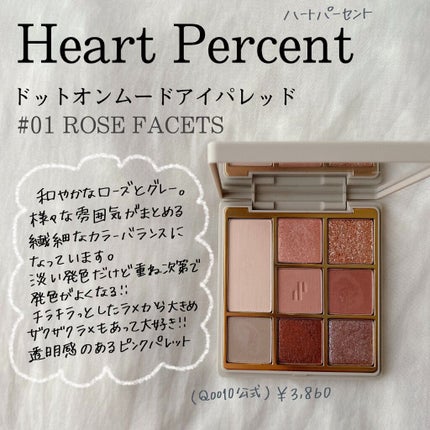 ドットオンムードアイパレット/Heart Percent/アイシャドウパレットを使ったクチコミ(1枚目)