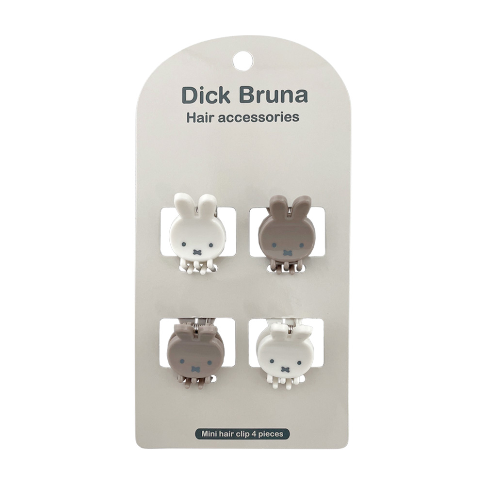 MFミニクリップ4P アイボリー&グレージュ(IVORY＆GREIGE)