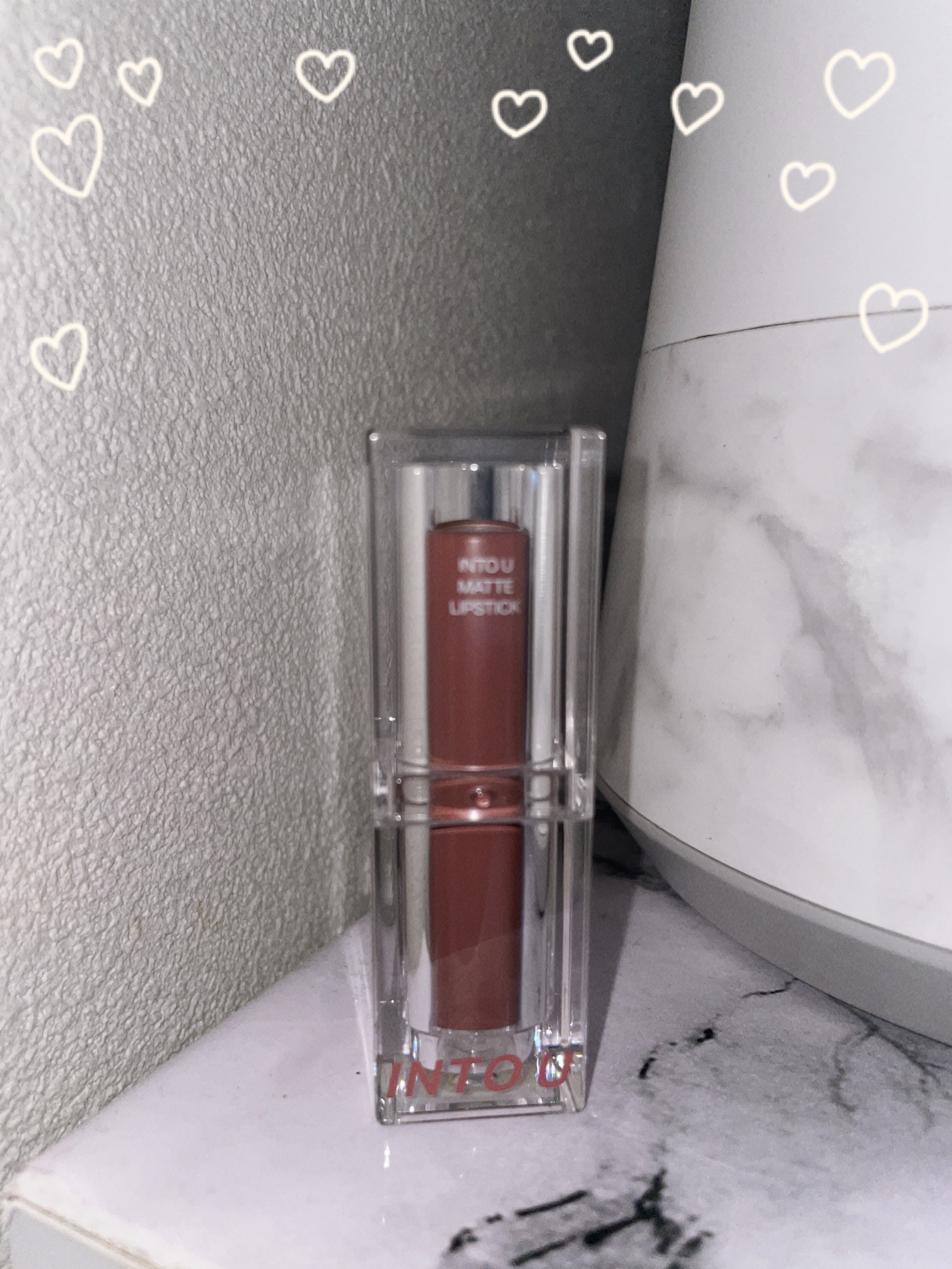 フェザーマットリップスティック/INTO U/口紅を使ったクチコミ（1枚目）