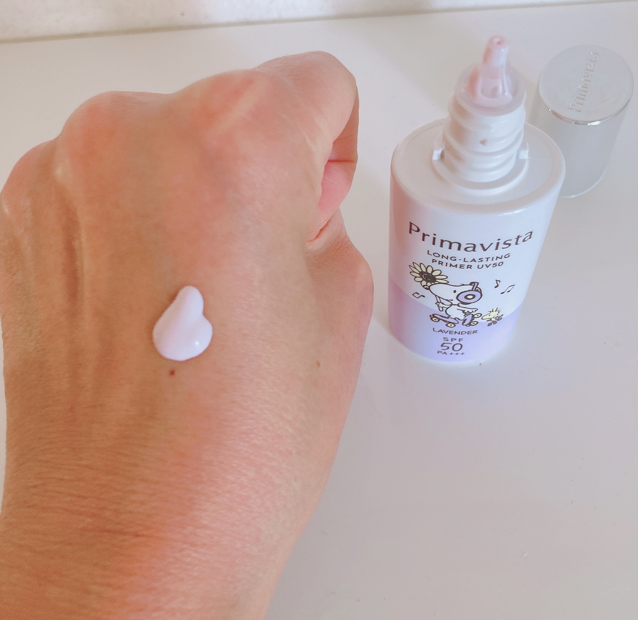 プリマヴィスタ スキンプロテクトベース 皮脂くずれ防止 UV50 スヌーピー限定デザイン（ラベンダー）/プリマヴィスタ/化粧下地を使ったクチコミ（3枚目）