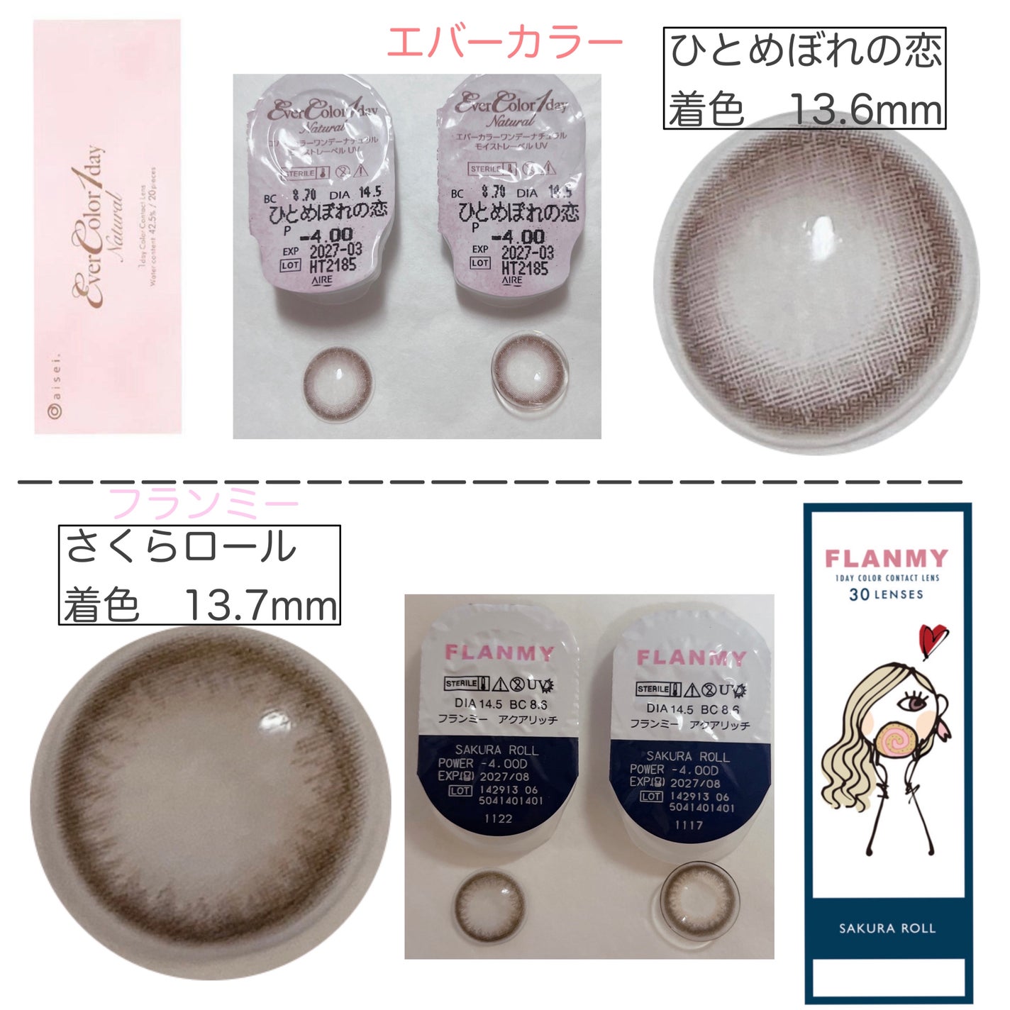 エバーカラーワンデーナチュラル モイストレーベルUV/エバーカラー/ワンデー(1DAY)カラコンを使ったクチコミ(7枚目)