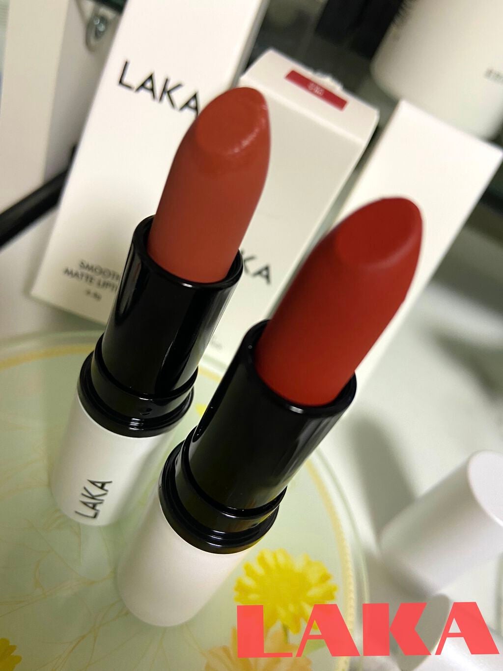 スムースマットリップスティック/Laka/口紅を使ったクチコミ(1枚目)