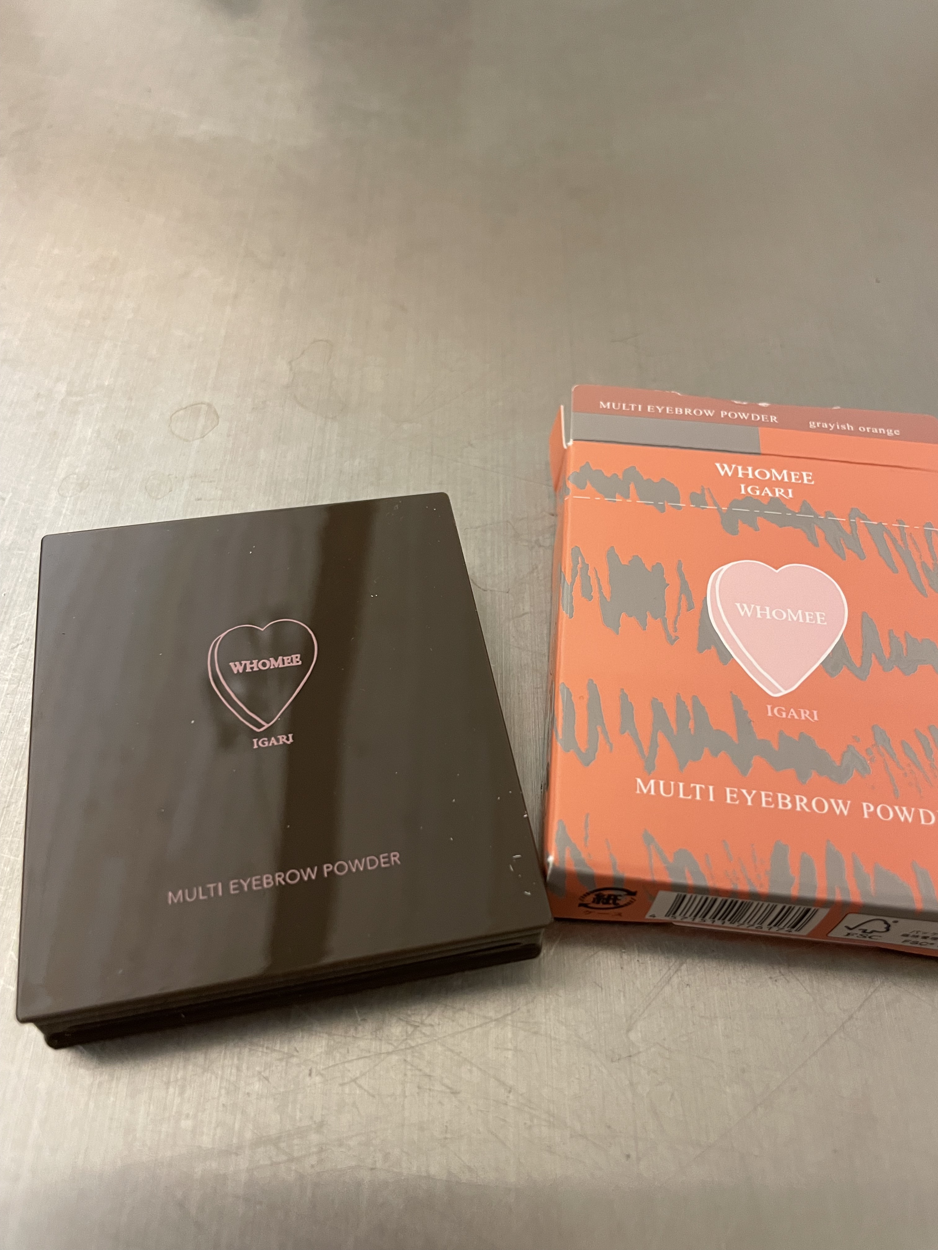 フーミー マルチアイブロウパウダー グレイッシュオレンジ/WHOMEE/パウダーアイブロウを使ったクチコミ（2枚目）
