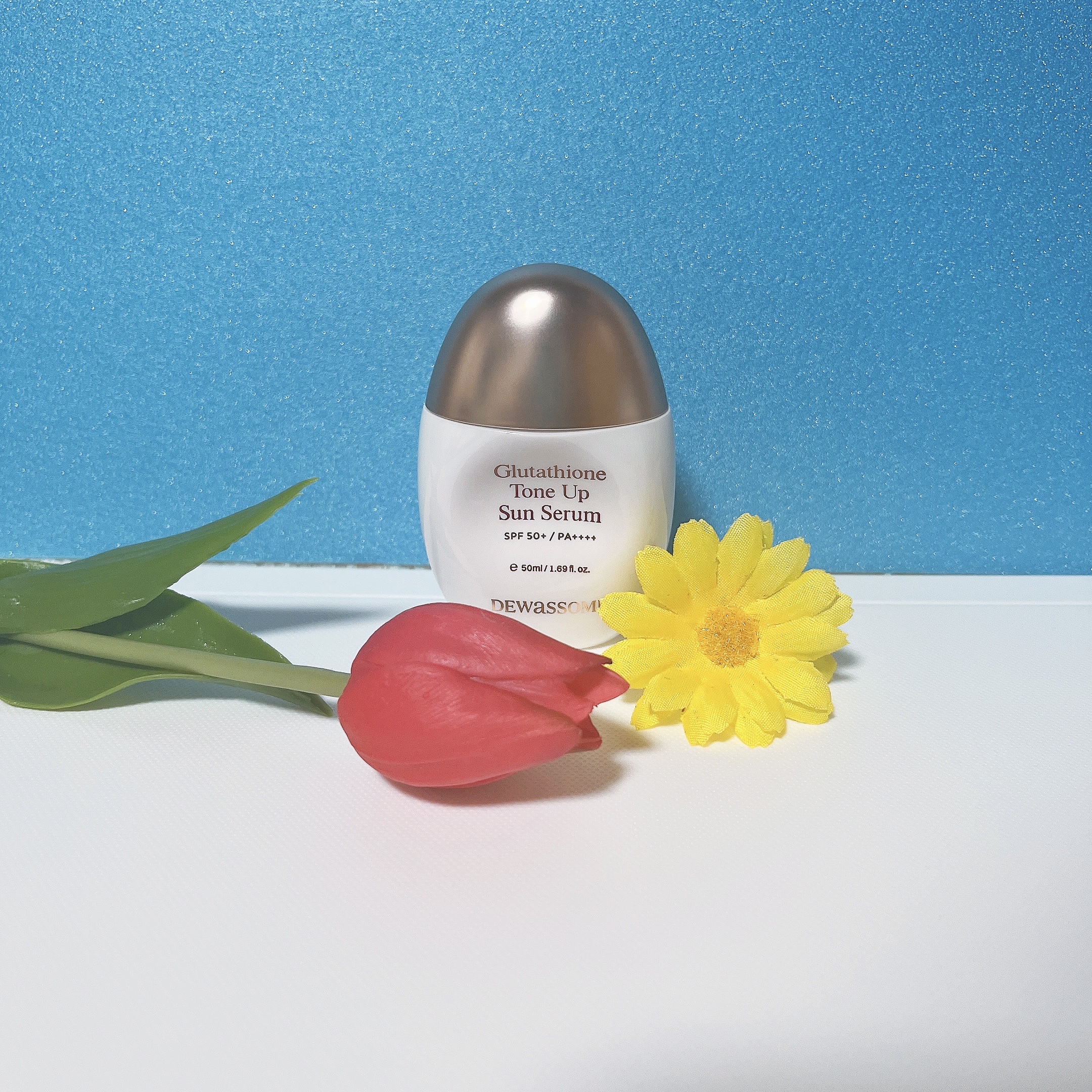 グルタチオントーンアップサンセラム/DEWASSOME/日焼け止めクリームを使ったクチコミ（2枚目）