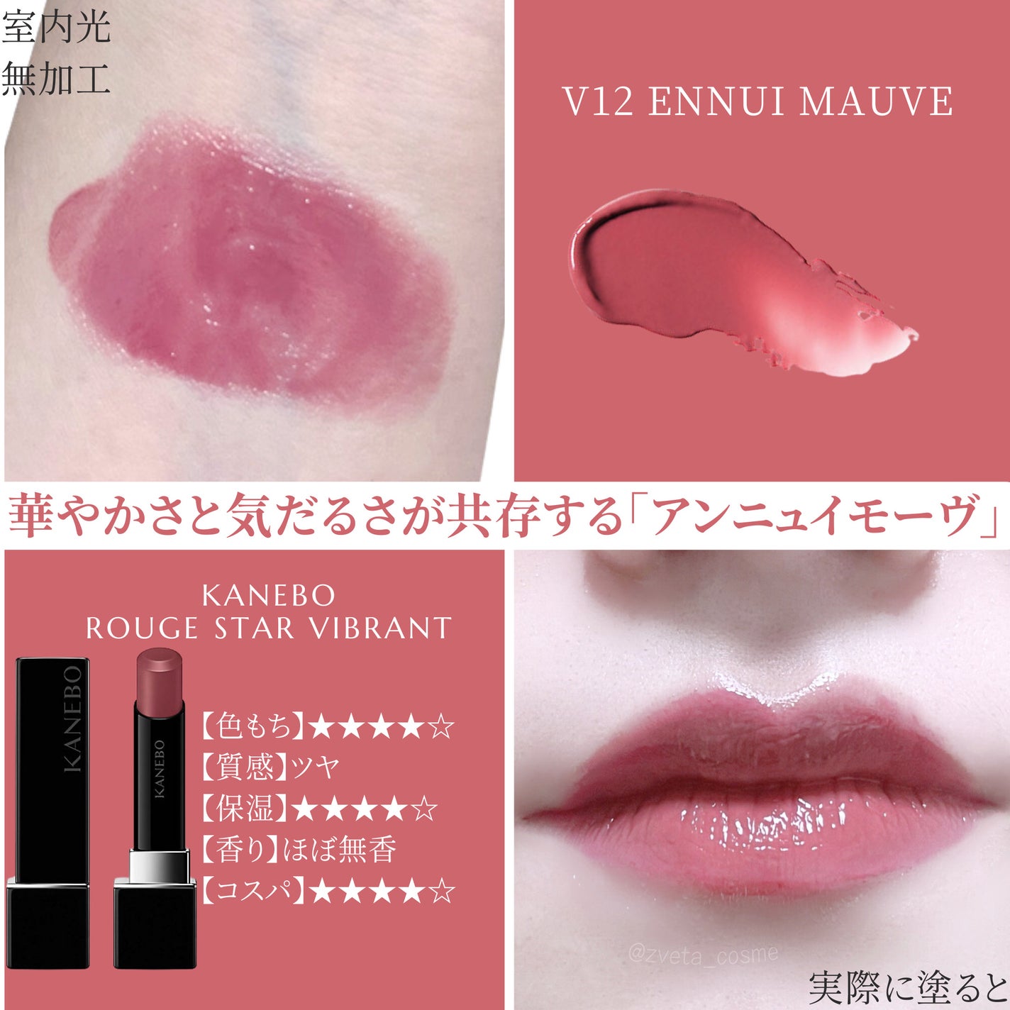 ルージュスターヴァイブラント/KANEBO/口紅を使ったクチコミ(1枚目)