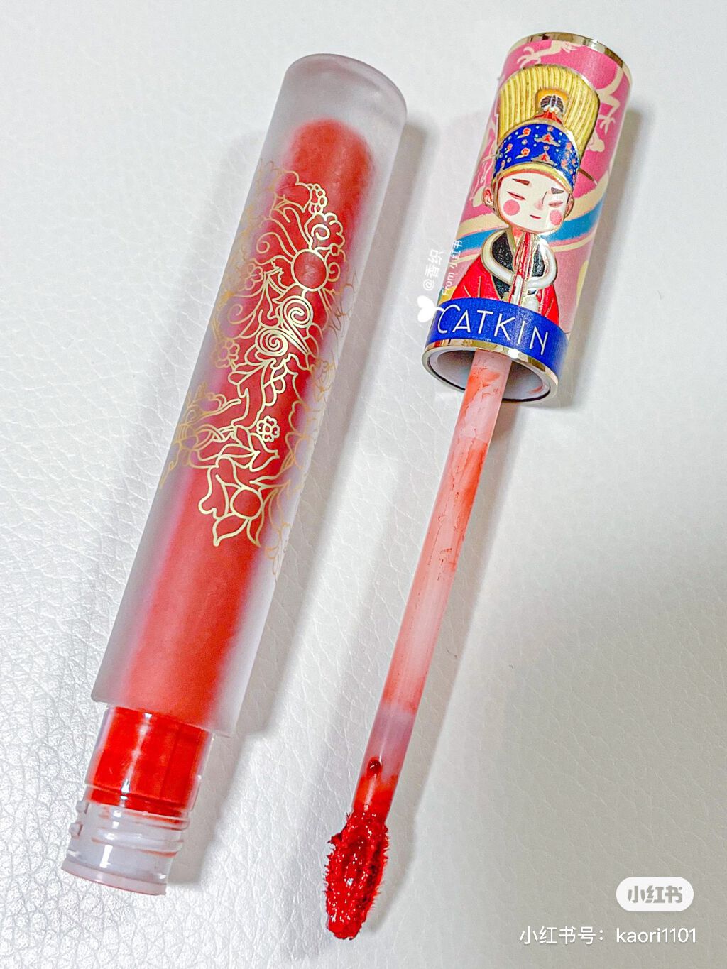 清平楽 Pretty Lightness Liquid Lipstick/CATKIN/口紅を使ったクチコミ（3枚目）