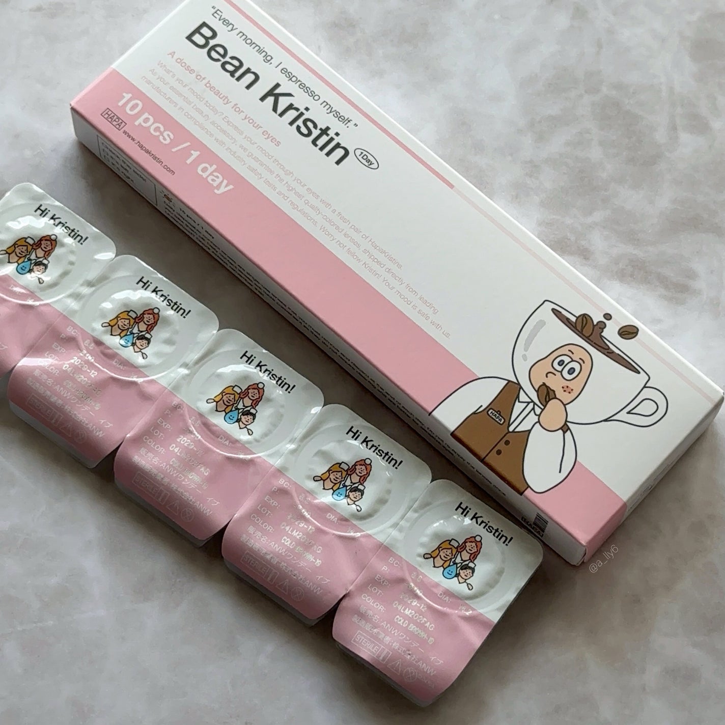 Bean Kristin 1month/Hapa kristin/1ヶ月(1MONTH)カラコンを使ったクチコミ(4枚目)