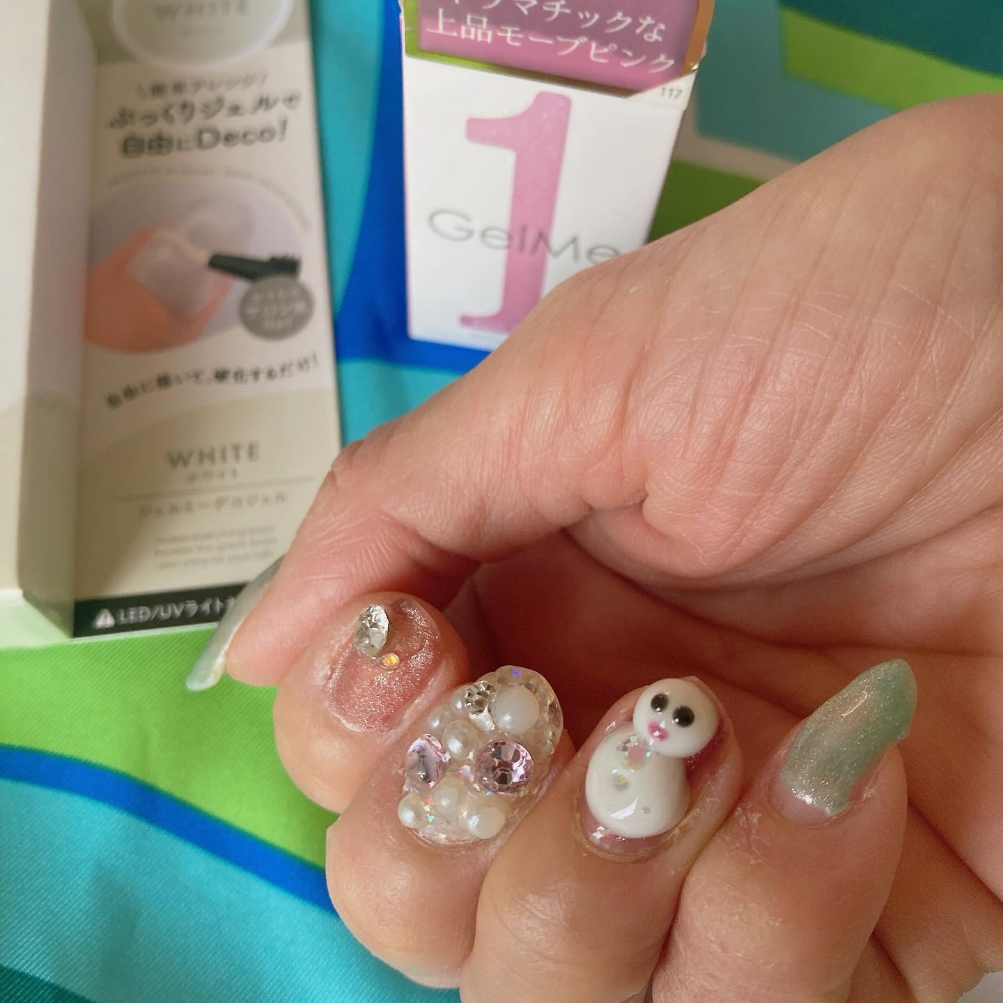 ジェルネイル  GM67 モーブピンク/ジェルミーワン/ジェルネイルを使ったクチコミ（1枚目）