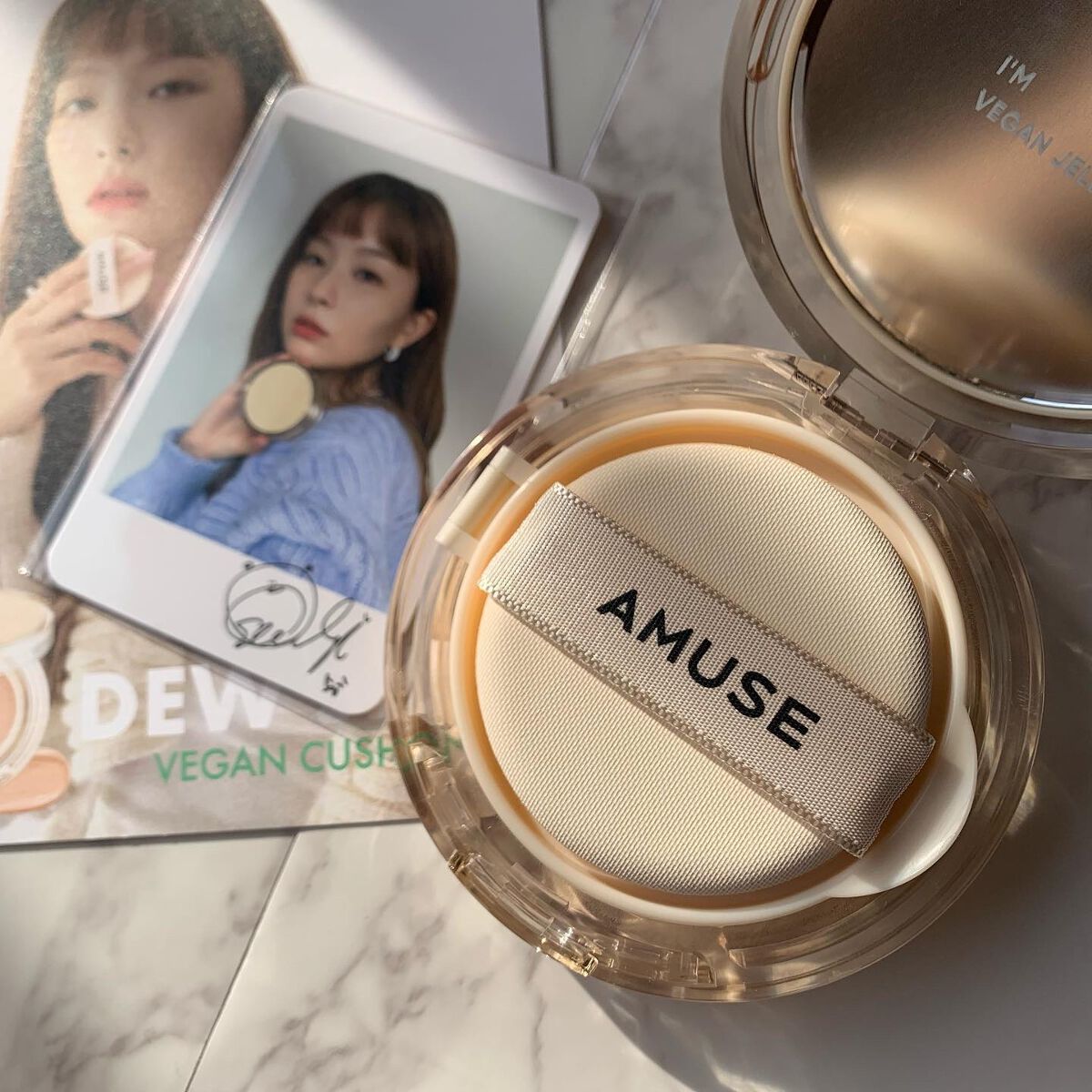 デュージェリーヴィーガンクッション 01SOONSOO/AMUSE/クッションファンデーションを使ったクチコミ（1枚目）