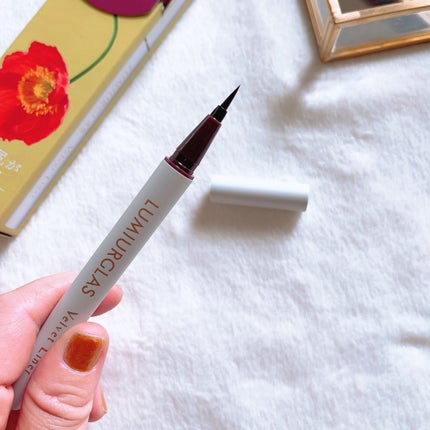 ベルベットライナー 02 ボルドーブラック/LUMIURGLAS/リキッドアイライナーを使ったクチコミ(2枚目)