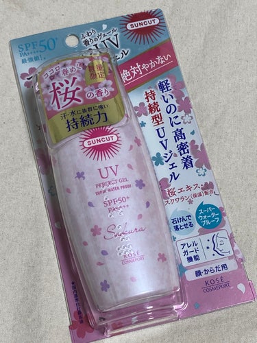 サンカット® フレグランスUV パーフェクトジェル 桜＆ピーチの香りのクチコミ「サンカット® フレグランスUV パーフェクトジェル
桜＆ピーチの香り

とても伸びのいいみずみ.....」（1枚目）