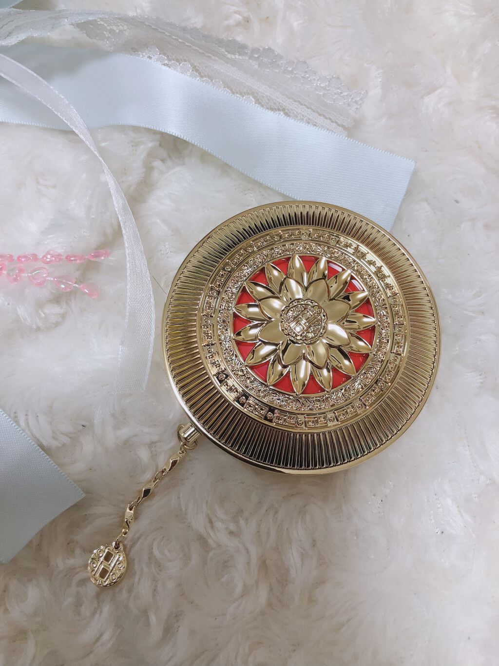 ZEESEAｘ正宮御品　「盛唐酔夢」シリーズ　丹酔金箔　牡丹チークシャッドパレット/ZEESEA/パウダーチークを使ったクチコミ（2枚目）