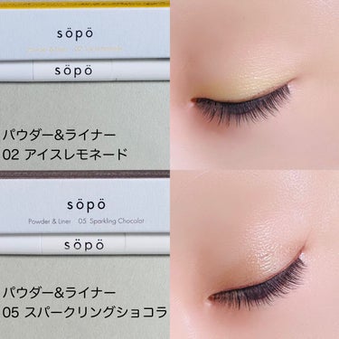 パウダー&ライナー 05 スパークリングショコラ＜限定色＞/sopo/パウダーアイシャドウを使ったクチコミ（1枚目）