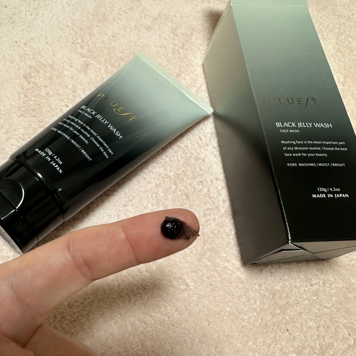 BLACK JELLY WASH(ブラックジェリーウォッシュ)/PLUEST/その他洗顔料を使ったクチコミ(3枚目)