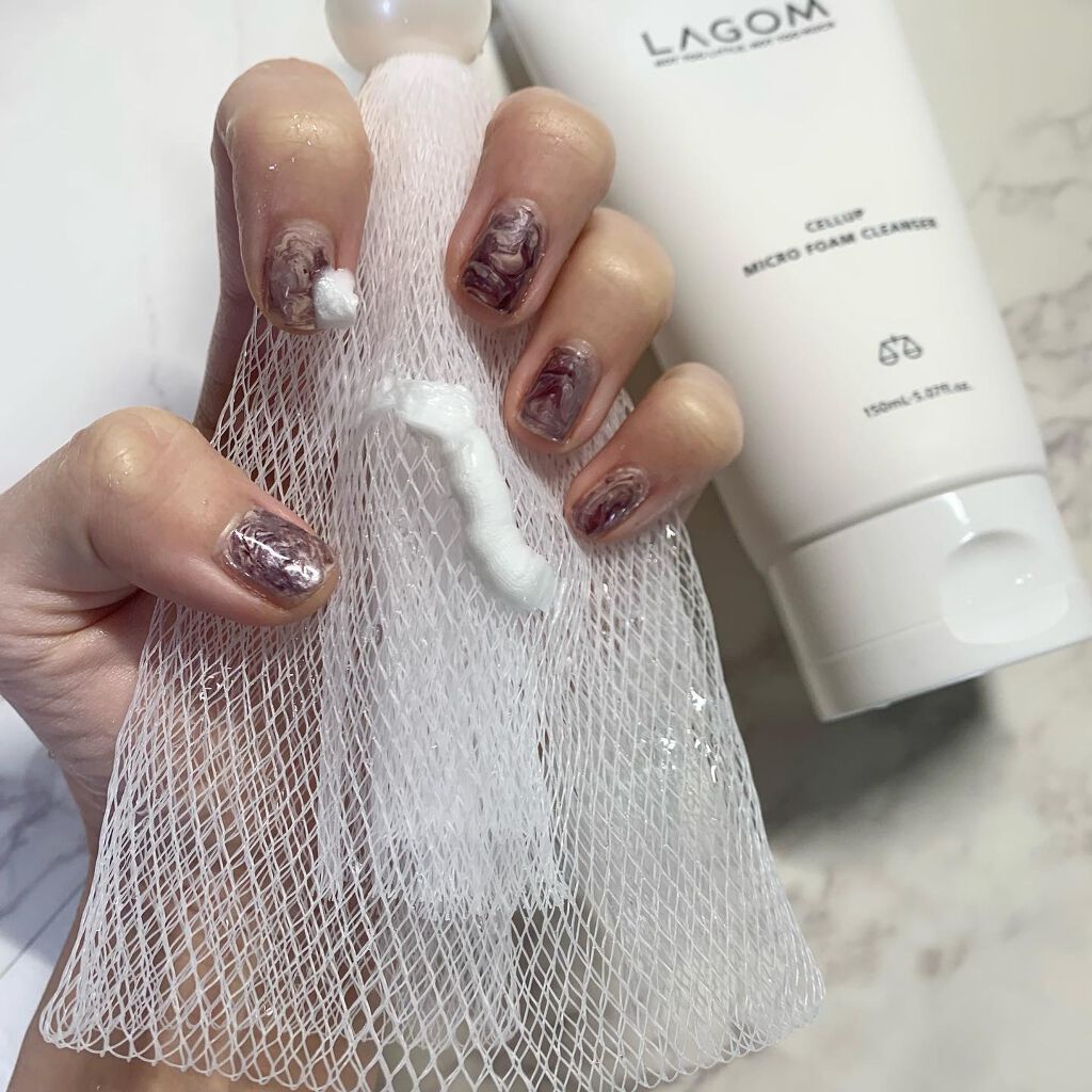 マイクロフォーム クレンザー(夜用洗顔)/LAGOM /クレンジングクリームを使ったクチコミ（2枚目）