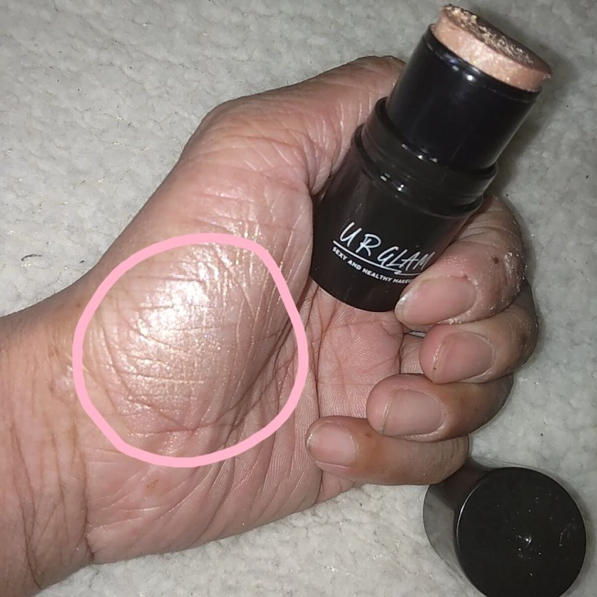 UR GLAM　FACE GLOSS STICK/U R GLAM/ジェル・クリームチークを使ったクチコミ（1枚目）