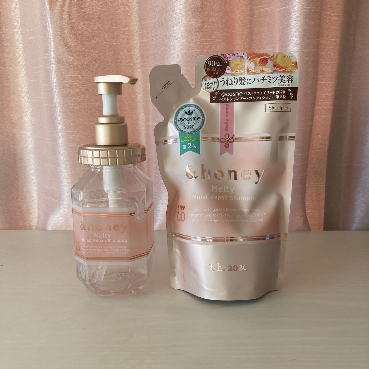 &honey Melty モイストリペア シャンプー1.0／モイストリペア ヘアトリートメント2.0 シャンプー(詰替え)350ml/&honey/市販シャンプーを使ったクチコミ（1枚目）