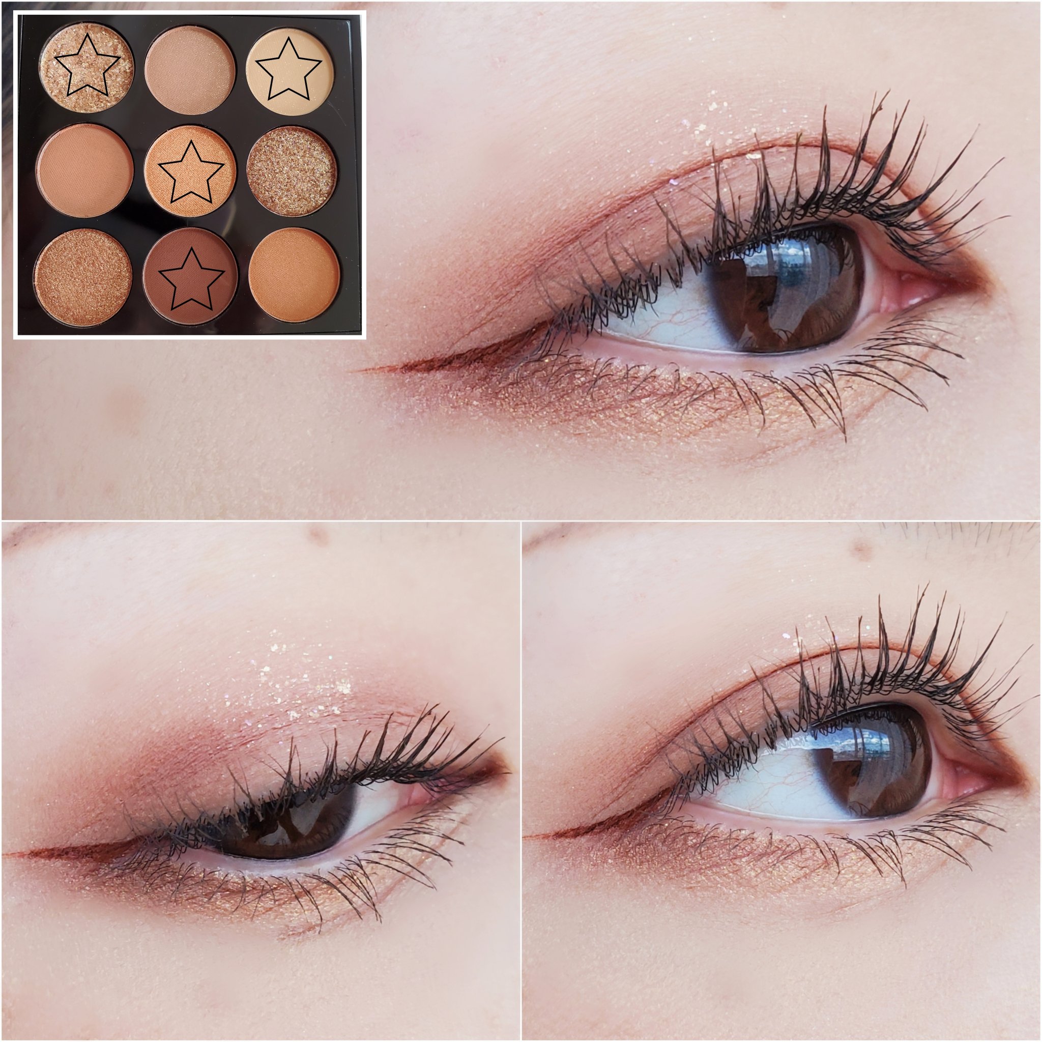 ＵＧＴ　ドットアイカラーパレット 01c　パンプキン/U R GLAM/アイシャドウパレットを使ったクチコミ（3枚目）