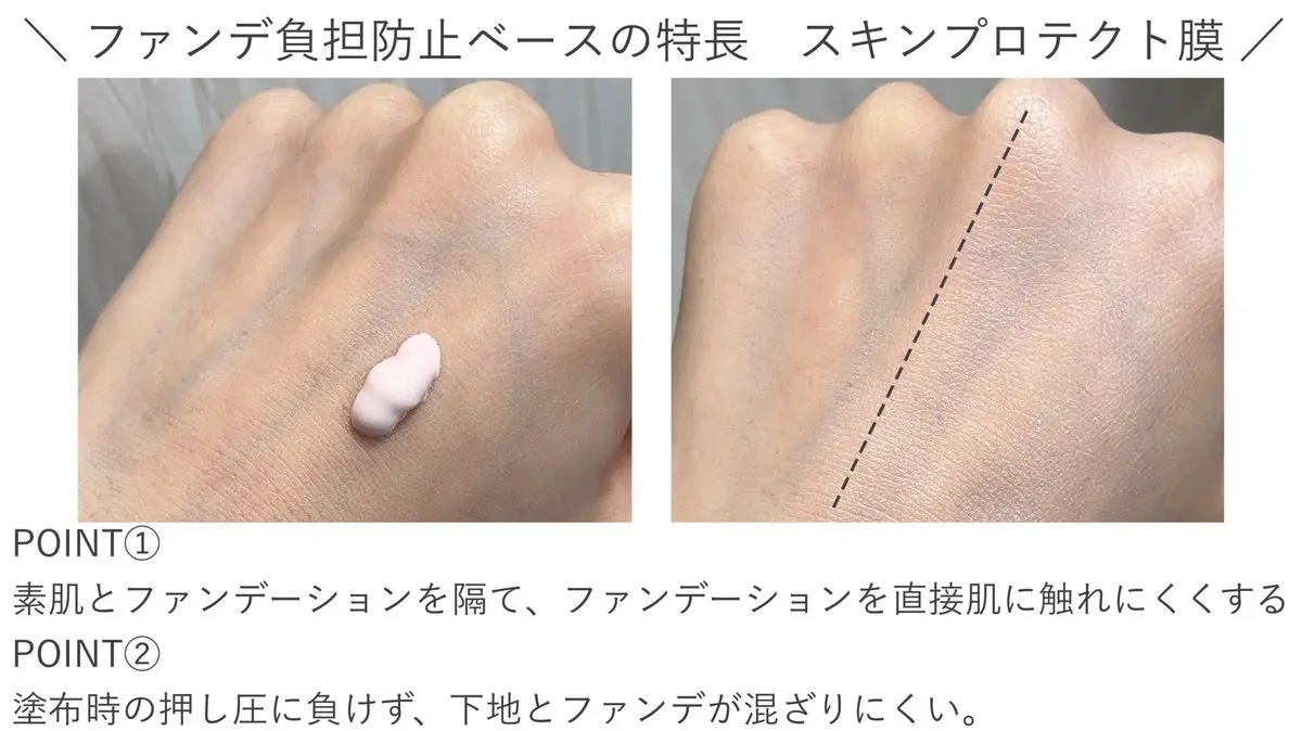 キュレル 潤浸保湿 ファンデ負担防止ベース/キュレル/化粧下地を使ったクチコミ（2枚目）