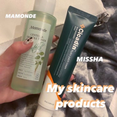 MISSHA  シカディン ハイドロ パッチ クリームのクチコミ「🤍My skincare products🤍

.
.
新大久保のお姉様方に激推しされて化粧水.....」（1枚目）