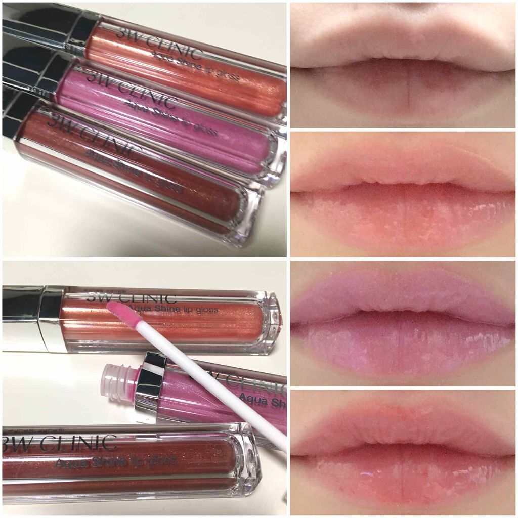 アクアシャインリップグロス/3W CLINIC(韓国)/リップグロスを使ったクチコミ（2枚目）