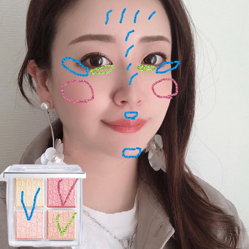 ディオール バックステージ フェイス グロウ パレット/Dior/ハイライトを使ったクチコミ(5枚目)