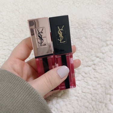 ルージュ ピュールクチュール ヴェルニ ウォーターグロウ No.205 シークレッドローズウッド/YVES SAINT LAURENT BEAUTE/口紅を使ったクチコミ（2枚目）