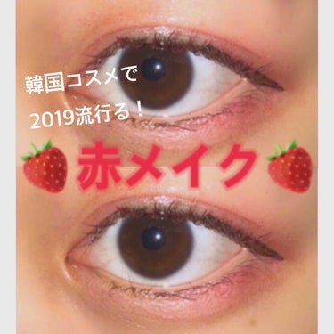 2019年春流行るであろう赤メイク🍓
赤メイクって腫れぼったくならない？と思ってるかたにしてほしい！
腫れぼったくならずに濡れ感のあるおフェロ顔になれます！


今回は韓国コスメだらけで、プチプラなので