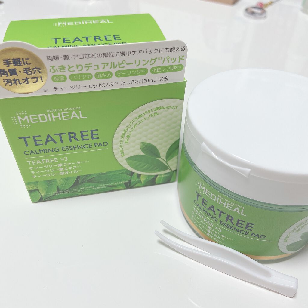 ティーツリーカーミングエッセンスパッド/MEDIHEAL/トナーパッドを使ったクチコミ(1枚目)