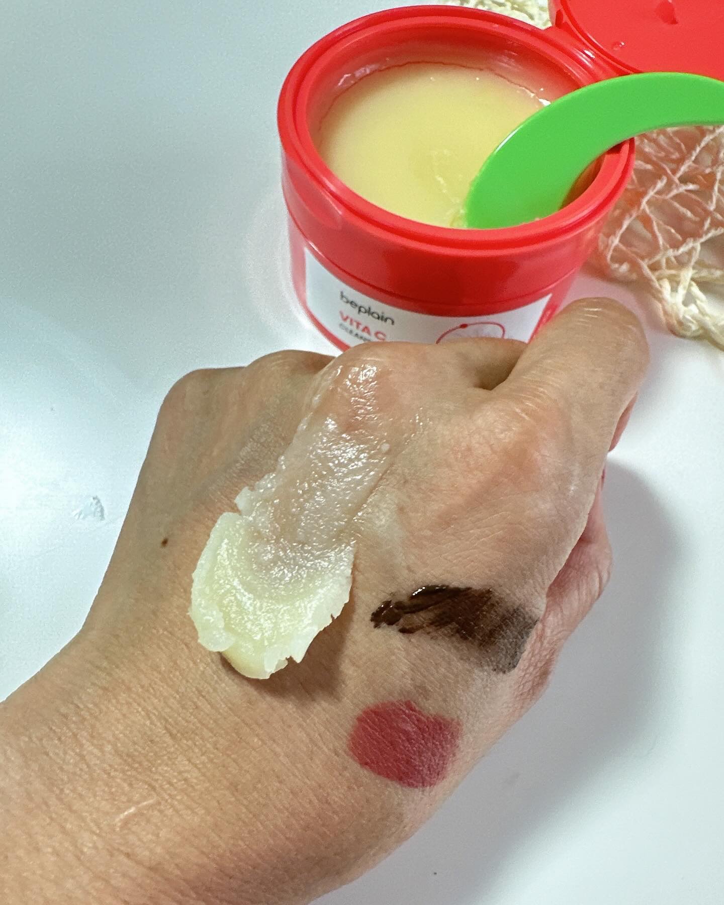 緑豆毛穴クレンジングミルクバーム/beplain/クレンジングバームを使ったクチコミ（2枚目）