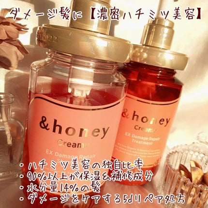Creamy EXダメージリペアシャンプー1.0/ヘアトリートメント2.0/&honey/市販シャンプーを使ったクチコミ(2枚目)