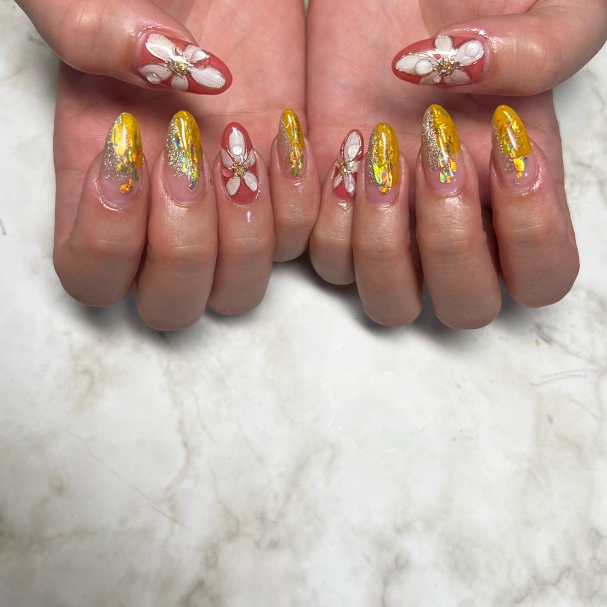 #4月ネイル,#お花ネイル,#花ネイル,#ネイル,#ニュアンスネイル,#スカルプネイル,#ジェルネイル,#ママネイル,#ギャルネイル,#大人ネイル,#派手ネイル,#ネイル,#城陽ネイル,#京都ネイル,#大阪ネイル,#奈良ネイルのネイルデザイン