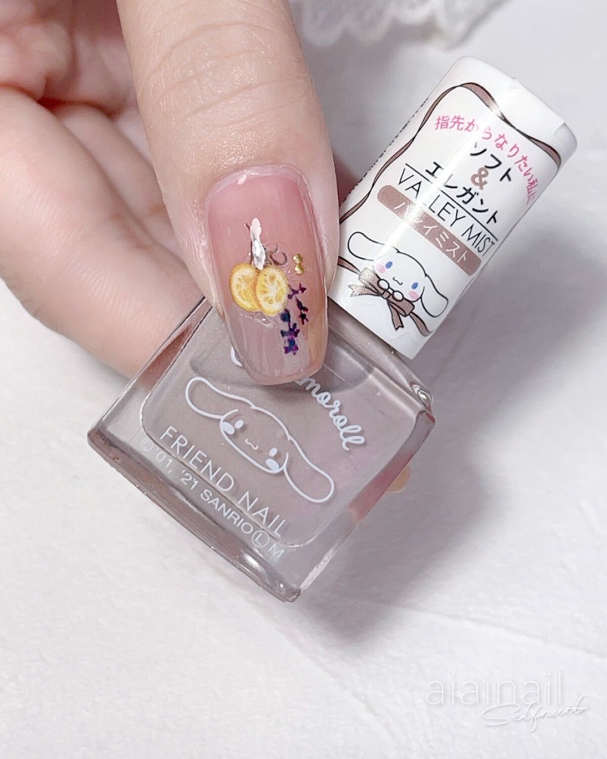 フレンドネイル(リニューアル品)	 2-18(33094)バレイミスト/DAISO/マニキュアを使ったクチコミ（3枚目）