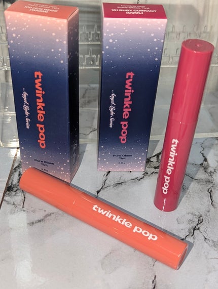 ピュアグラスティント 101 RUBY CURRANT/TWINKLE POP/リップティントを使ったクチコミ(2枚目)