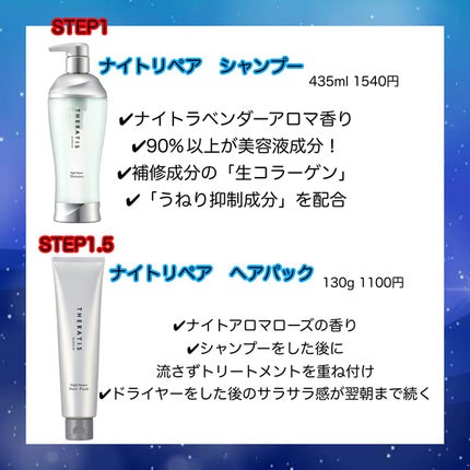 ナイトリペア ヘアパック/THERATIS/ヘアマスク・ヘアパックを使ったクチコミ(3枚目)