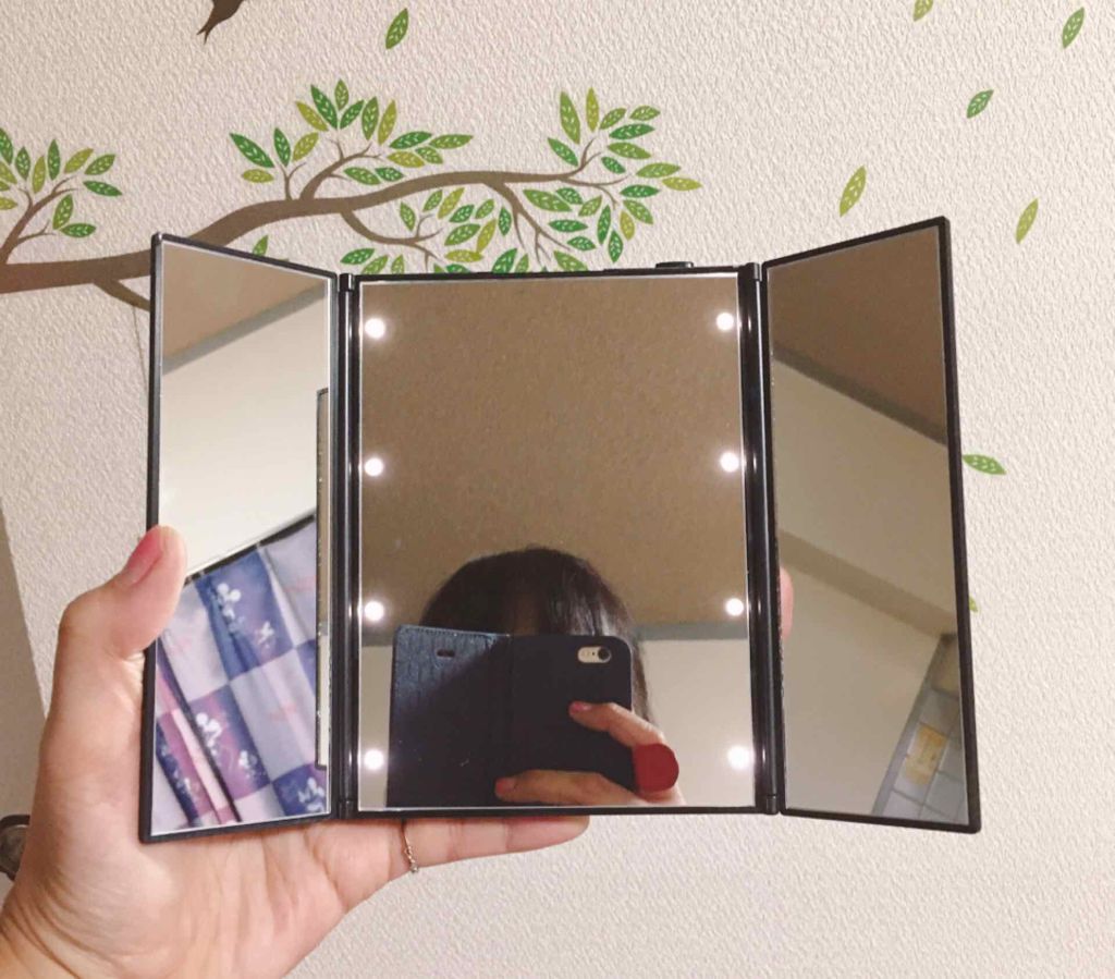 LEDコンパクトミラー/ニトリ/その他化粧小物を使ったクチコミ(3枚目)