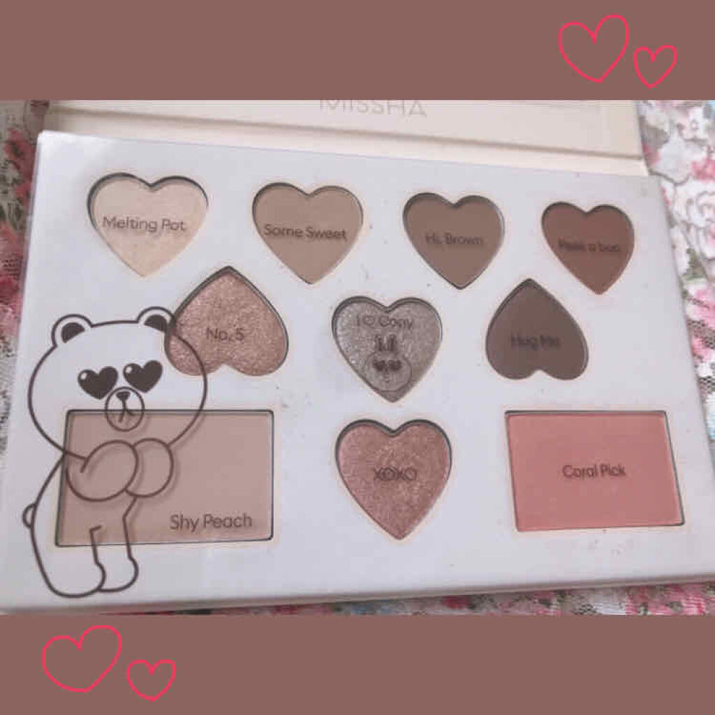 カラーフィルターシャドウパレット(ラインフレンズエディション)/MISSHA/アイシャドウパレットを使ったクチコミ（2枚目）