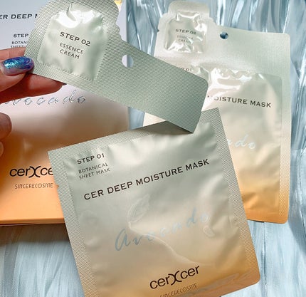 ディープモイスチャー マスク (ケアクリーム付き)/cerXcer/シートマスク・パックを使ったクチコミ(5枚目)