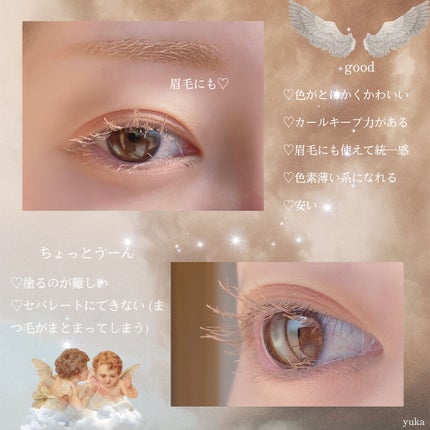 ラッシュ&アイブロウマスカラ 01 ロイヤルベージュ/KIREI FACTORY/マスカラを使ったクチコミ(3枚目)