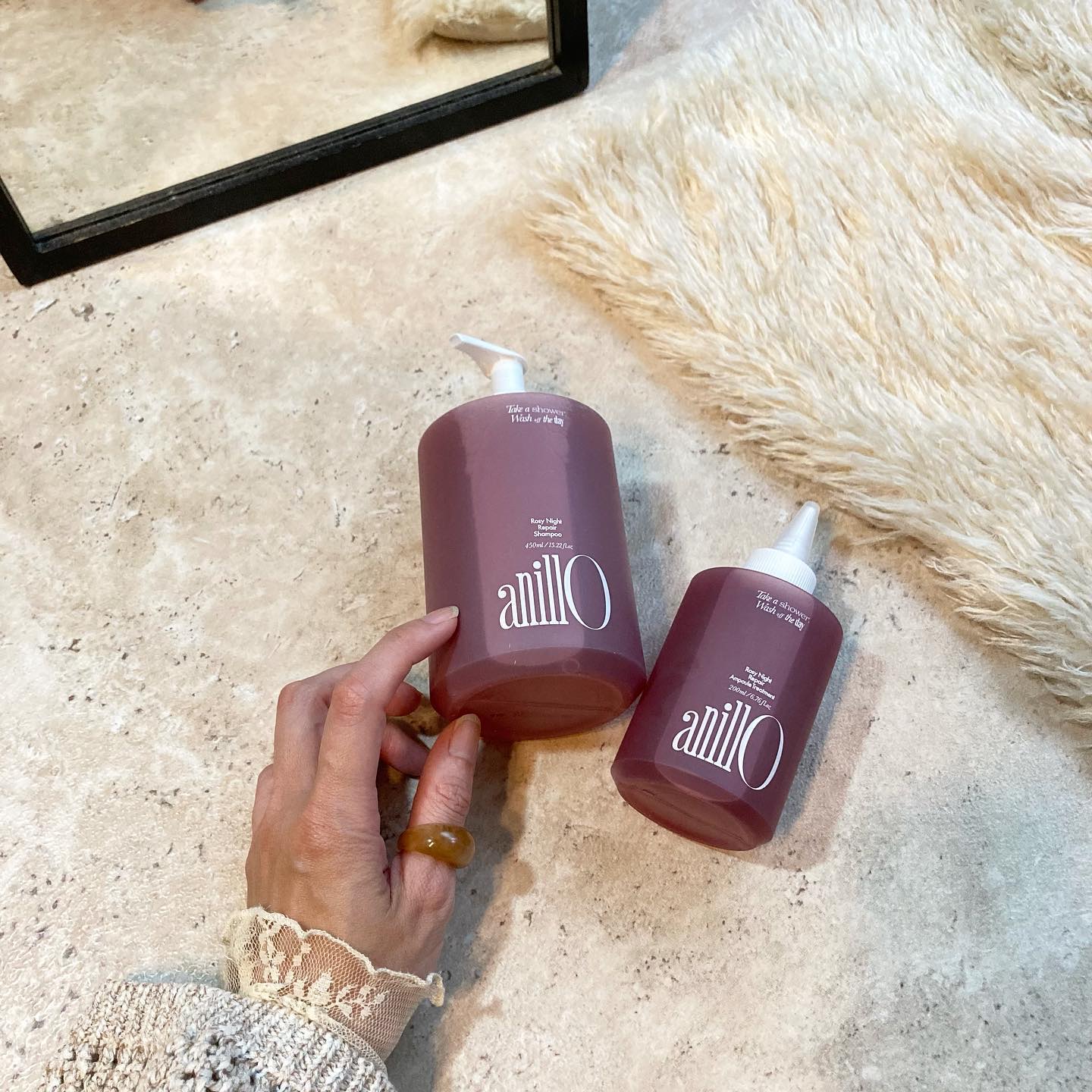 ロージーナイトリペアシャンプー/アンプルトリートメント/ANILLO/市販シャンプーを使ったクチコミ（1枚目）