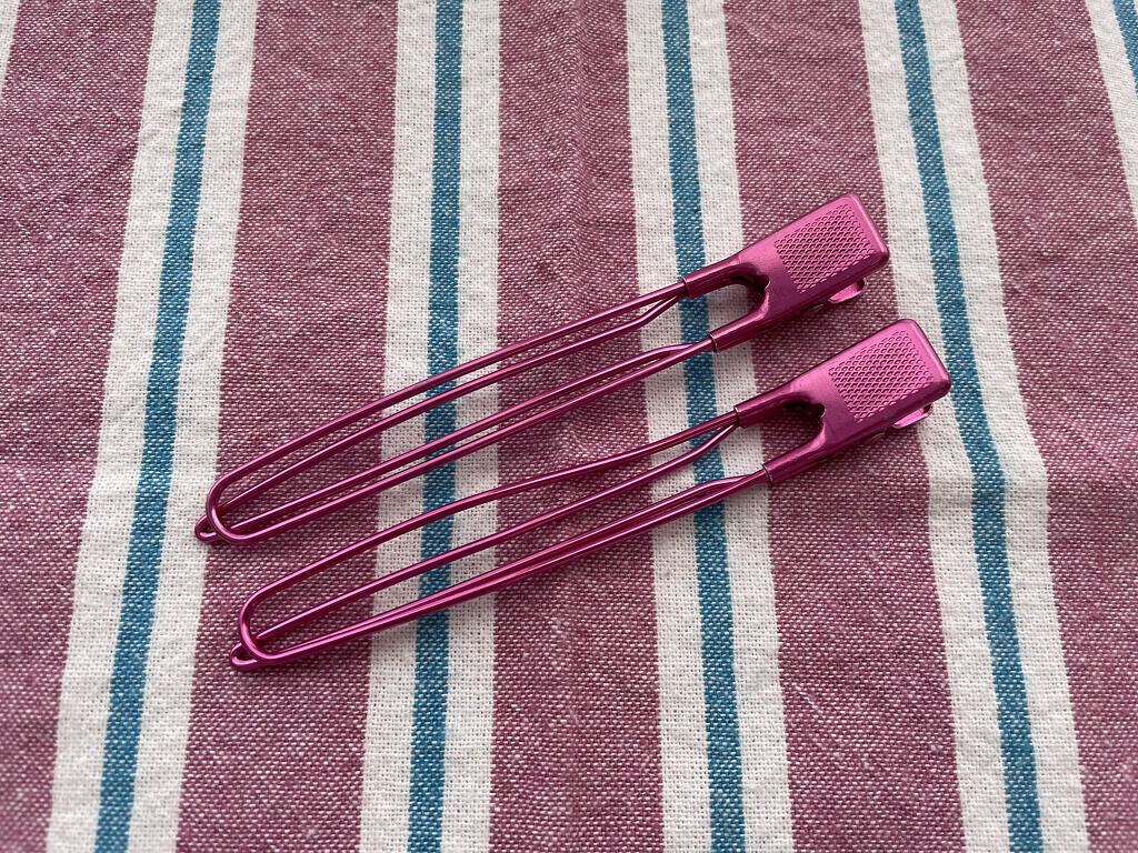 ラインカールクリップ2P/DAISO/ヘアアクセサリーを使ったクチコミ（1枚目）